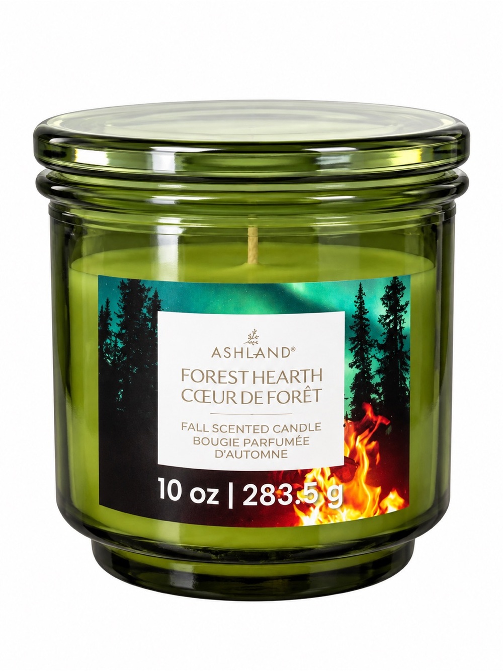 Forest Hearth 10oz Green Scented Jar Candle